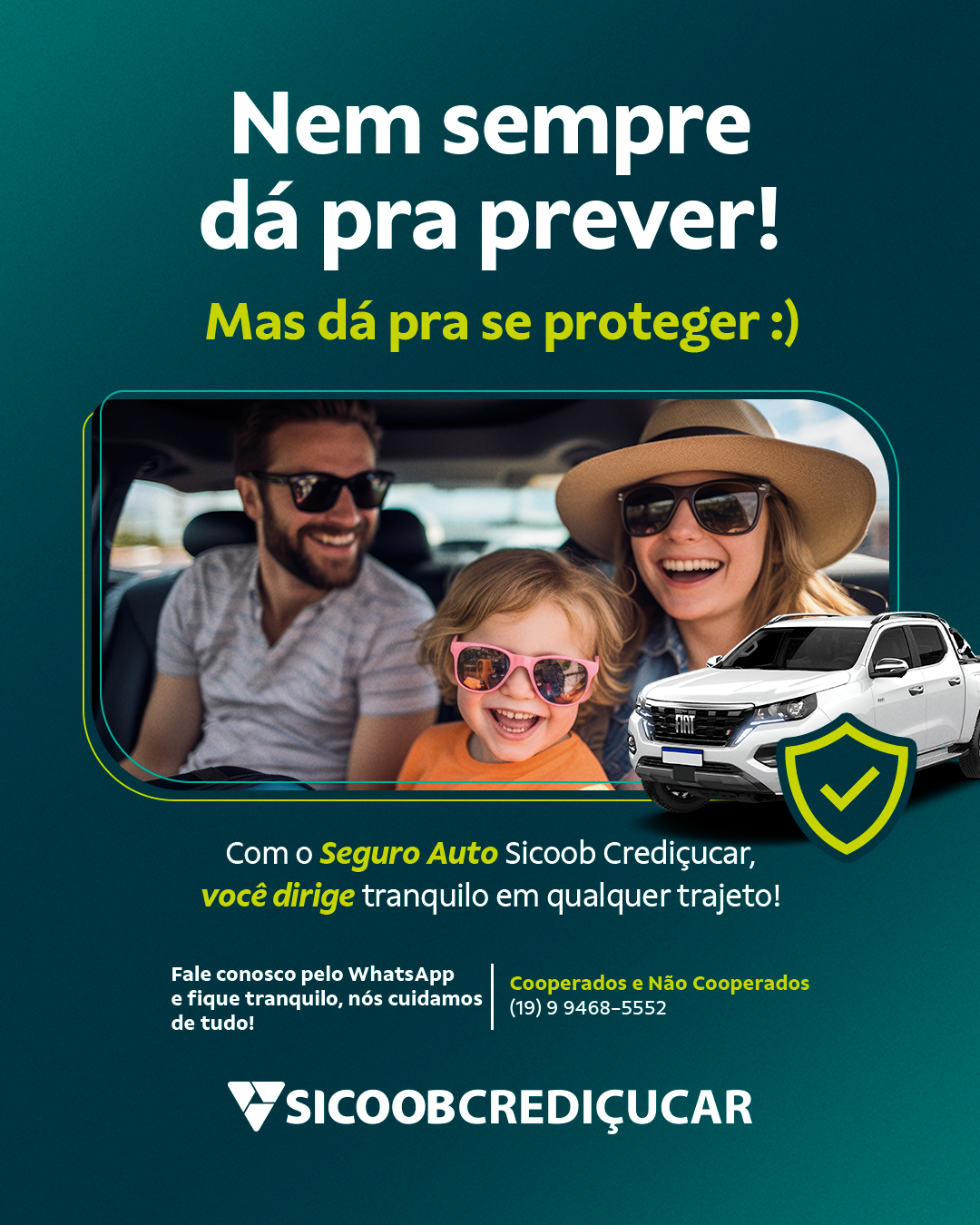 Família protegida com seguro